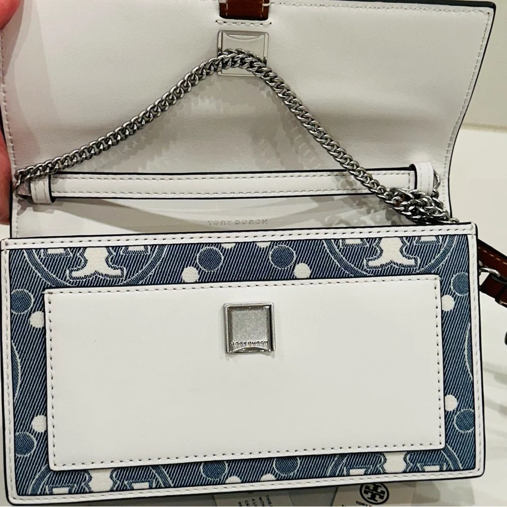 Like New Tory Burch
T Monogram Denim Wallet Crossbody - Picture 10 of 16